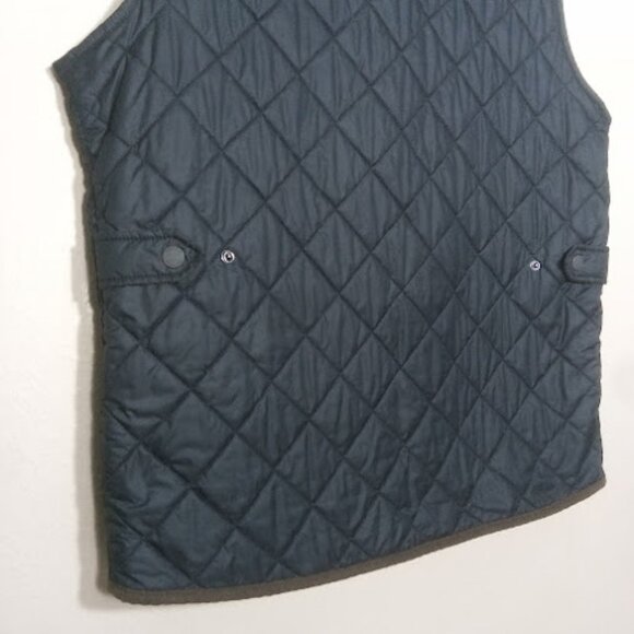 PETER MILLAR | Mens Navy Blue And Brown Hudson Lightweight Quilted Winter Vest M - Picture 9 of 15